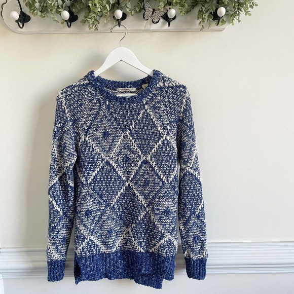 Maison Scotch Sweaters - maison scotch jolie vagabonde linen blend diamond knit sweater medium